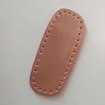 Öko-Leder-Bodentasche aus ökologischem Kunstleder 20,5 x 9 cm. (0201) Farbe Pink Gold